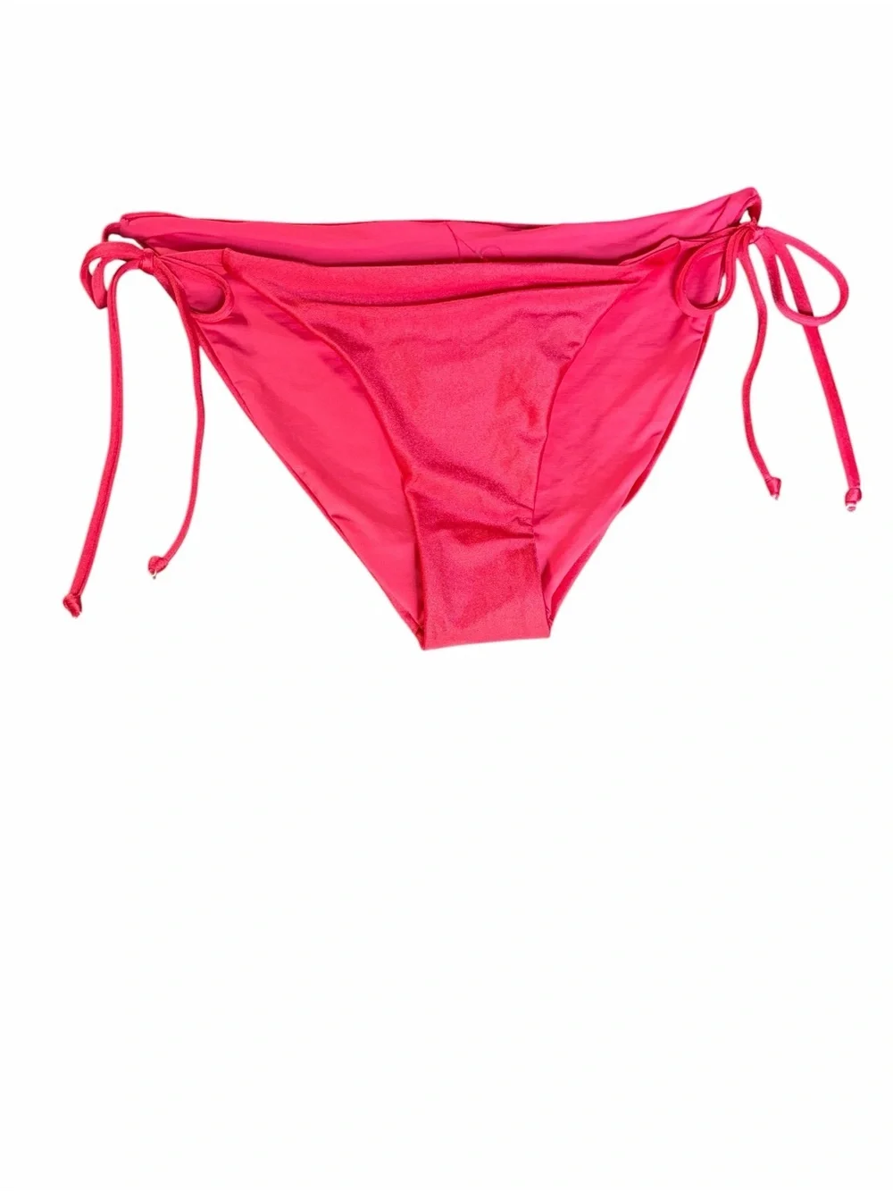 BECCA Bikini Set Size L Halter Triangle Top Pink Tie Side Bottom Joshua Tree NWT